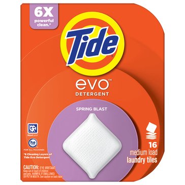 Tide Evo Laundry Detergent Tiles, Spring Blast Scent