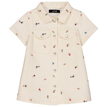Joes Jeans Little Girls' Mini Floral Print Denim Shirt Dress 