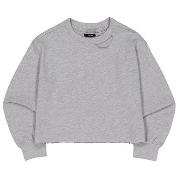 Joes Jeans Big Girls' French Terry Loose Crop Cut Out Sweatshirt
