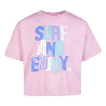 Hurley Big Girls' Knotted Drop Shoulder Tee