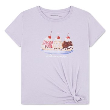 Abercrombie & Fitch Big Girls' Ice Cream Sundae Side Knot Tee