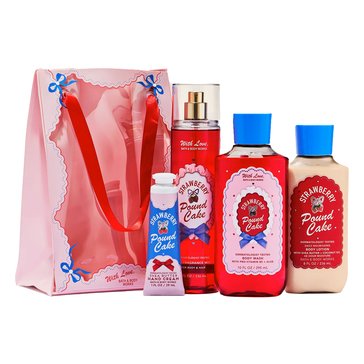 Bath & Body Works Strawberry Poundcake Gift Powerbundle