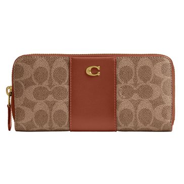 COACH Coated Canvas Signature Essential Slim Accordion Zip
