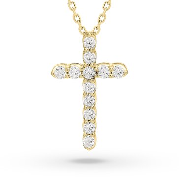 Minimalist 1/3 cttw Lab Grown Diamond Cross Pendant
