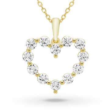 Minimalist 1/2 cttw Lab Grown Diamond Heart Pendant