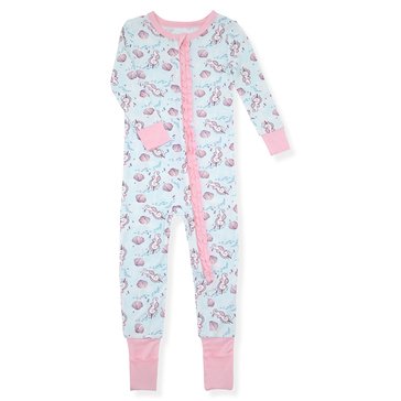 Sleep On It Newborn Girls' Bamboo Sleep Coverall with Socks, 2-Pack