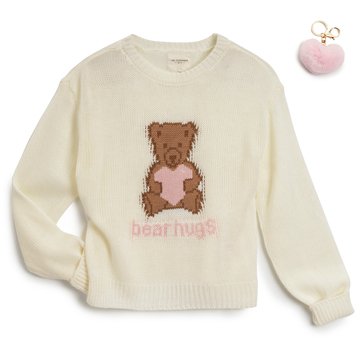 No Comment Big Girls' Bear Hug Crew Neck Sweater