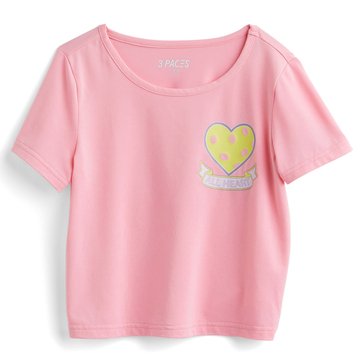 3 Paces Big Girls Boxy All Heart Graphic Tee