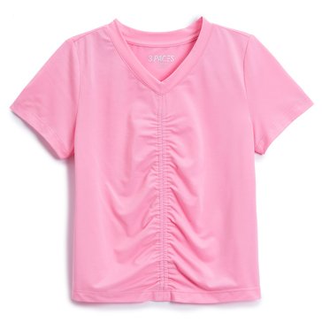 3 Paces Big Girls Cinched Cropped Tee