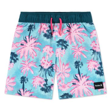 Hurley Little Boys' Pop Color Palm Pull On Swim Shorts