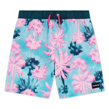 Hurley Big Boys' Pop Color Palm Pull On Swim Shorts