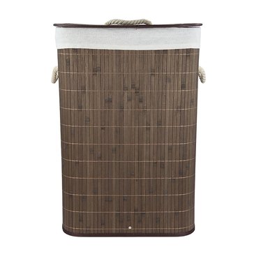 Home Basics Foldable Bamboo Rectangular Hamper
