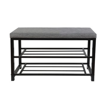 Home Basics 3-Tier Cushioned Shoe Bench