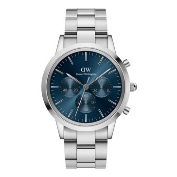 Daniel Wellington Men's Iconic Chronograph Arctic Sunray Link Bracelet Watch