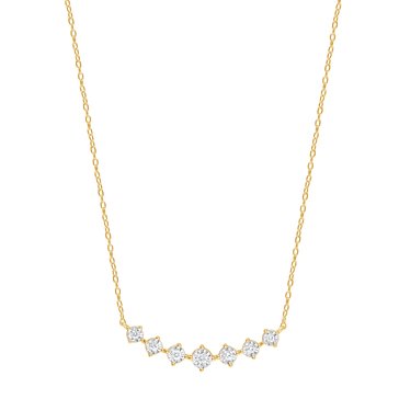 Diamond Brilliance 1/10 cttw Lab Grown Diamond Cluster Necklace