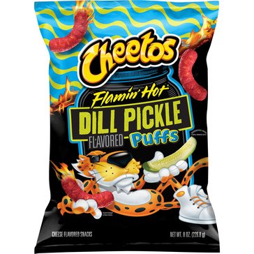 Cheetos Flamin' Hot Dill Pickle Puffs, 8oz