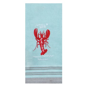 Kay Dee Live Salty Embroidered Lobster Kitchen Towel
