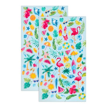 Harbor Bay Beach Neccesities 2-Piece Beach Towel Set