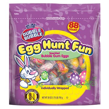 Dubble Bubble Easter Egg Hunt Fun Speckled Bubblegum Eggs, 88-Pieces