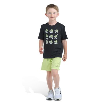 Adidas Little Boys' Essential Cotton Graphic Tee Shorts Set