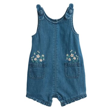 Gap Baby Girls' My First Denim Embroidered Pocket Romper