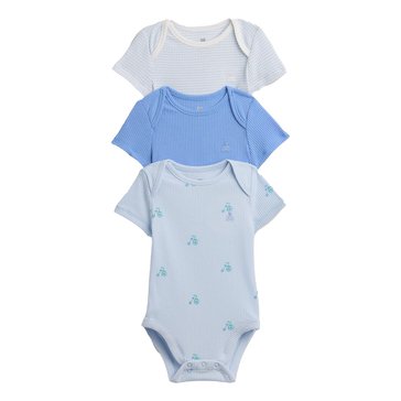 Gap Baby Boys' Short Sleeve Tinyribbed Bodysuit. 3-Pack