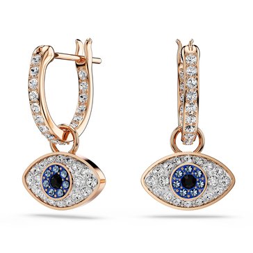 Swarovski Symbolica Evil Eye Drop Hoop Earrings