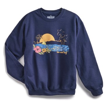 Ripple Junction Women's Sun and Surf Vintage Adult Crew Fleece