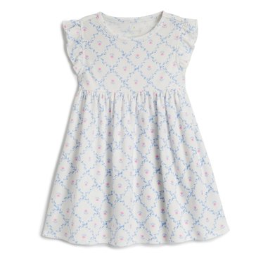 Wanderling Baby Girls' Basket Weave Floral Dress