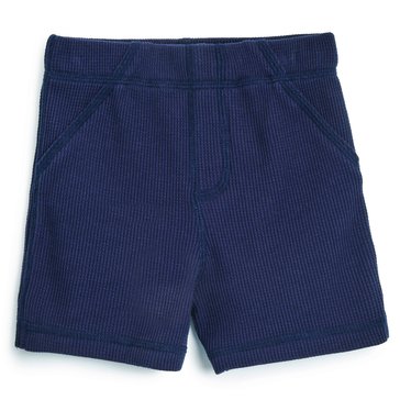 Wanderling Baby Boys' Solid Waffle Shorts