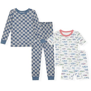 Sleep On It Little Boys' Race Car Tight Fit Bamboo Set, 4-Piece 