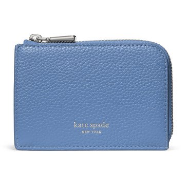 Kate Spade New York Mini Zip Card Case Pebbled Leather