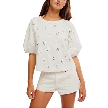 Free People Women's Jessie Eyelet Tee