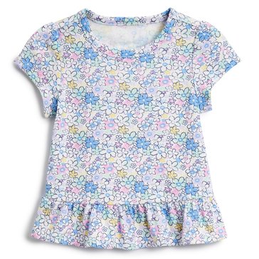 Wanderling Toddler Girls' Floral Peplum Tee
