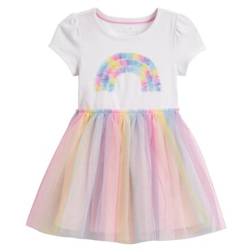 Wanderling Toddler Girls' Rainbow Tutu Dress