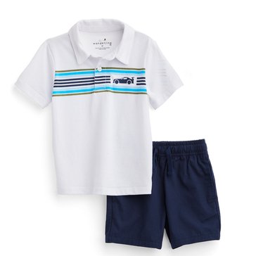 Wanderling Toddler Boys' Stripe Polo Set
