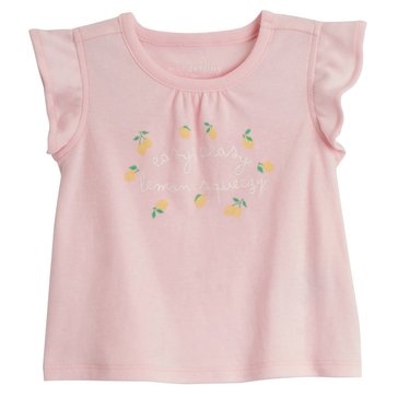 Wanderling Toddler Girls' Lemon Squeeze Flutter Top