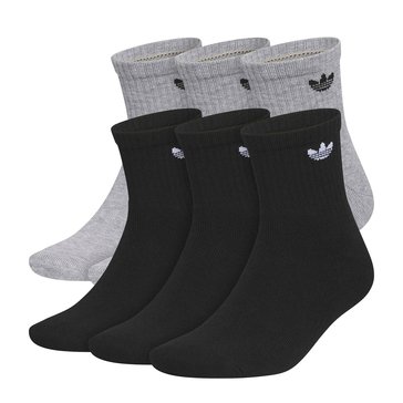 Adidas Men's Originals Trefoil 2.0 Quarter Socks, 6-Pack