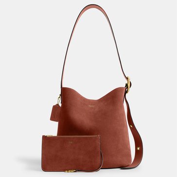 COACH Suede Bleecker Bucket Bag