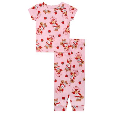Strawberry Shortcake Toddler Girls' Berry Cute Short Sleeve Top with Long Pants Pajama Set