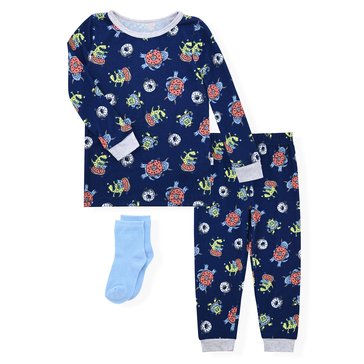 Sleep On It Toddler Boys' Tight Fit Pajamas with Socks, 2-Piece