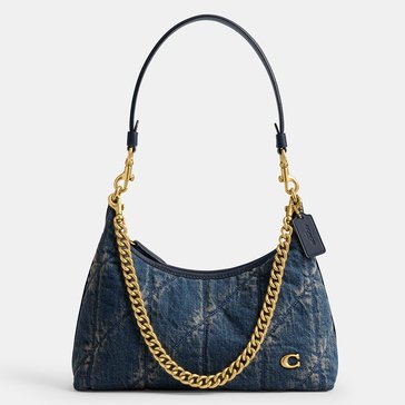 COACH Soft Quilted Loved Denim Juliet Shoulder Bag 25