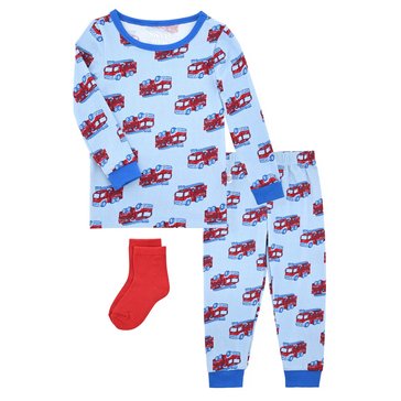 Sleep On It Infant Boys' Tight Fit PJs with Socks, 2-Piece