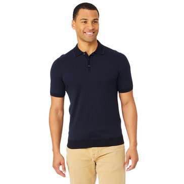 Eight Bells Men's  3-Button Placket Sweater Polo