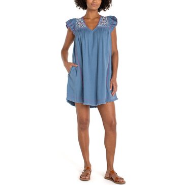 Liverpool Women's Flutter Sleeve Mini Dress