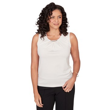 Emaline Women's Scoop Neck Solid Crepe Top (Petites)