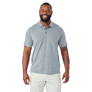 Weatherproof Men's Short Sleeve Diamond Jacquard Polo 