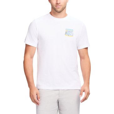 Izod Men's Short Sleeve Sunset Beach Graphic Tee 