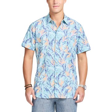 Izod Men's Short Sleeve Dockside Print Shirt