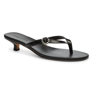 Coach Women's Tea Rose Kitten Heel Thong Sandal